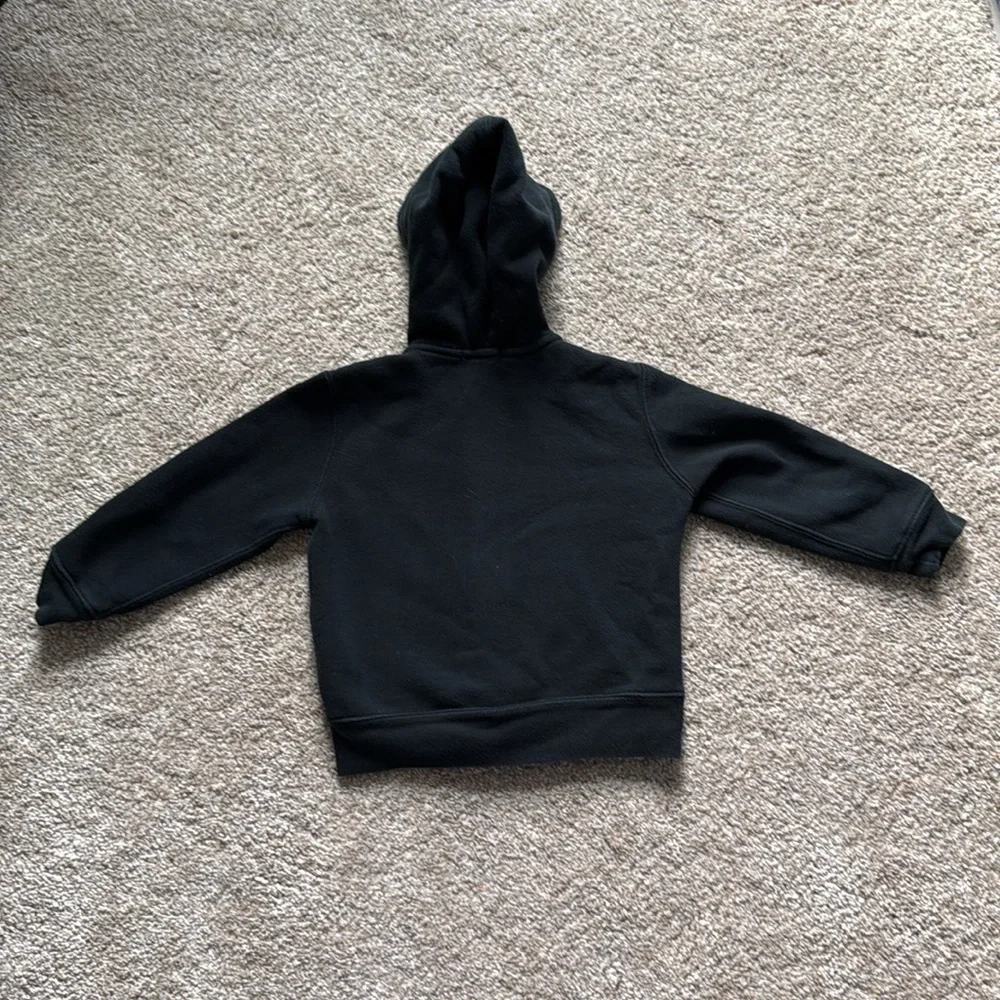 2 Piece Toddler Boys Black Cotton Fleece Hoodie and Fleece Jogger Pant S…